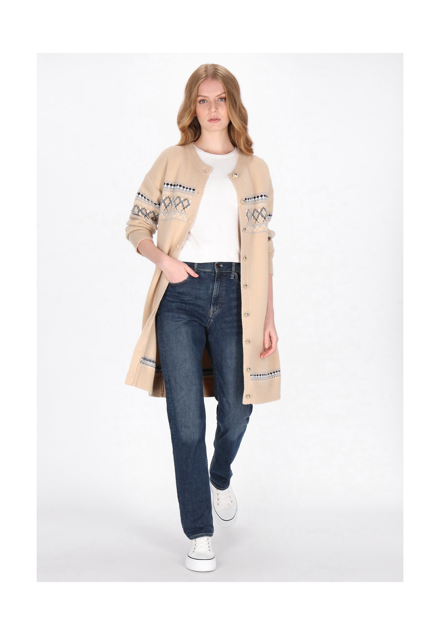 DREIMASTER Strickjacke sand, Bild 1