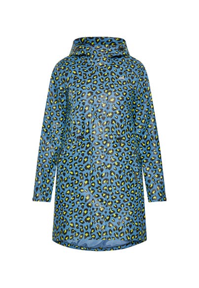 SCHMUDDELWEDDA Parka Stahlblau Limette Leo