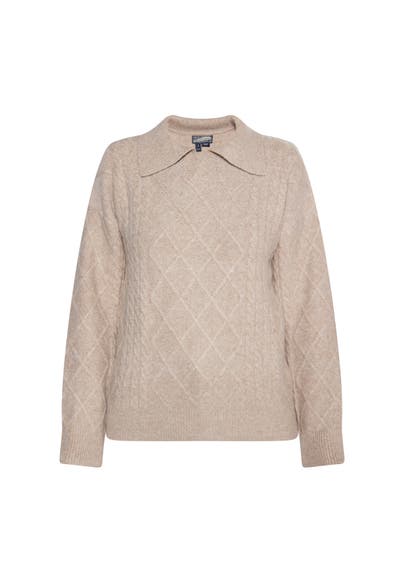DREIMASTER Pullover Beige Braun Melange