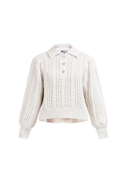 DREIMASTER Pullover WOLLWEISS
