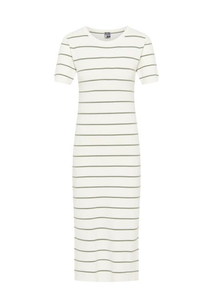 DREIMASTER Casual-Kleid Wollweiss Oliv