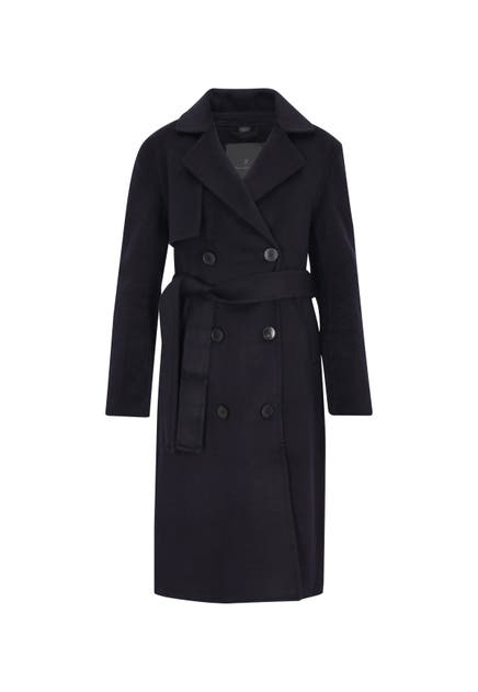 DREIMASTER Wollmantel navy