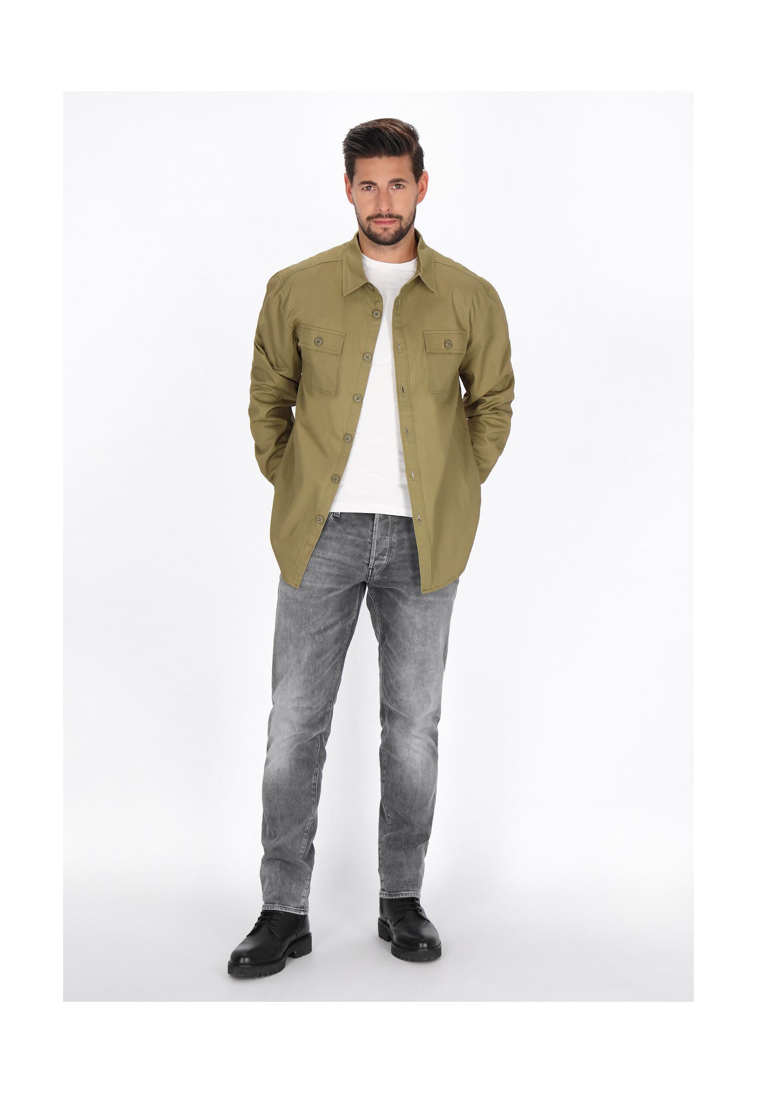 DREIMASTER Longsleeve light olive, Bild 1