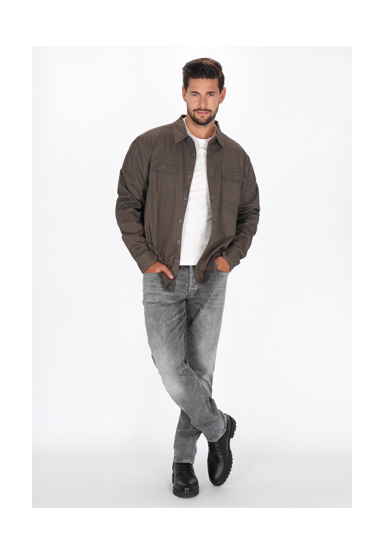DREIMASTER Longsleeve stone grey, Bild 1