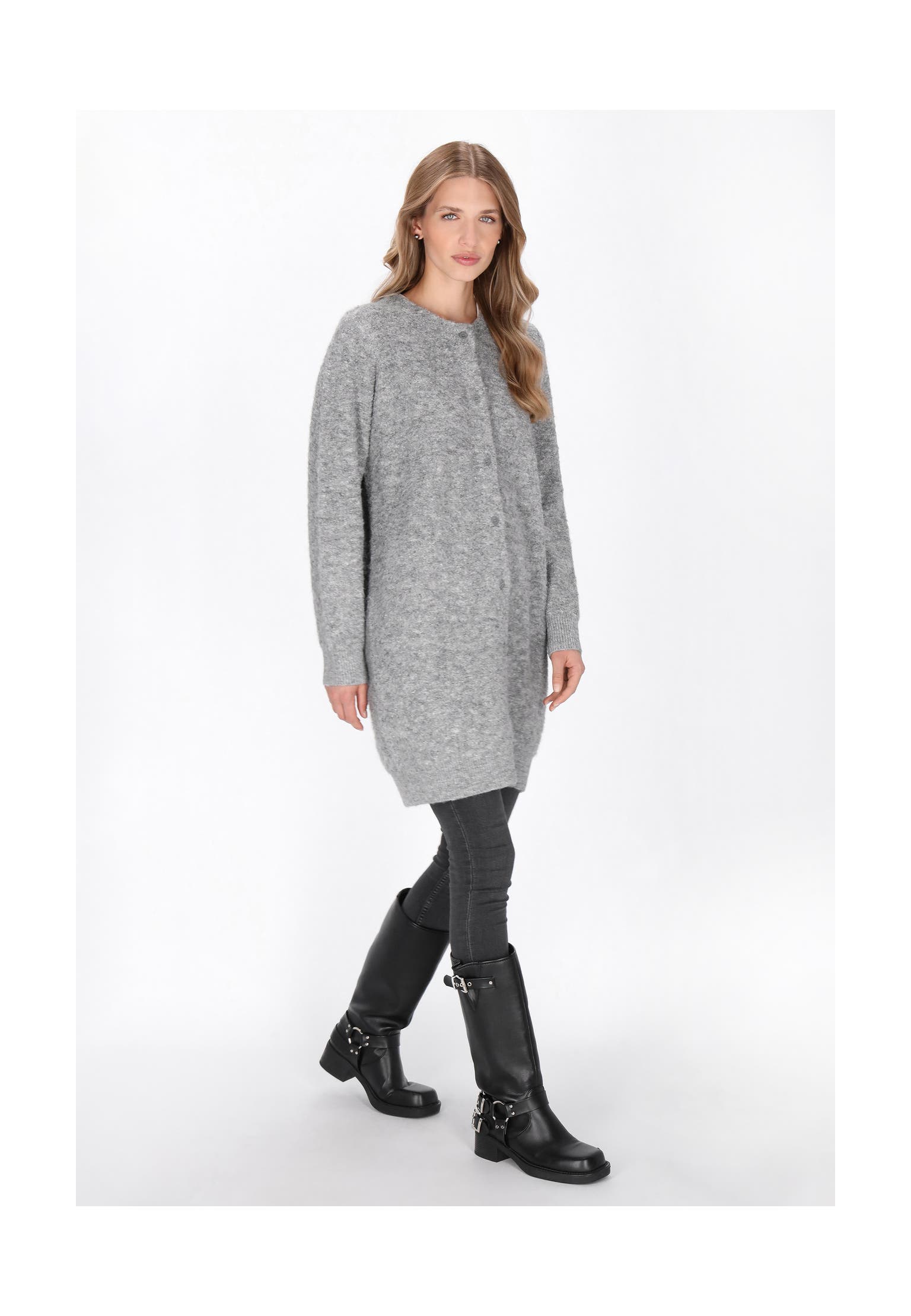 DREIMASTER Strickjacke grey melange, Bild 1