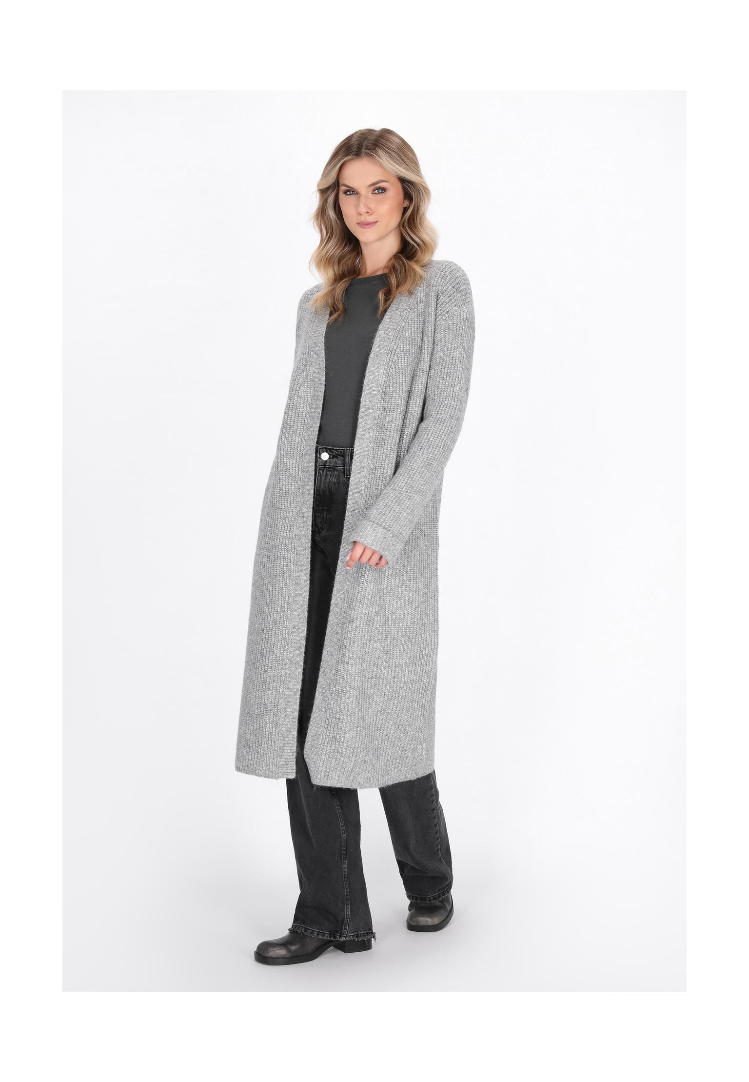 DREIMASTER Strickjacke grey melange, Bild 1