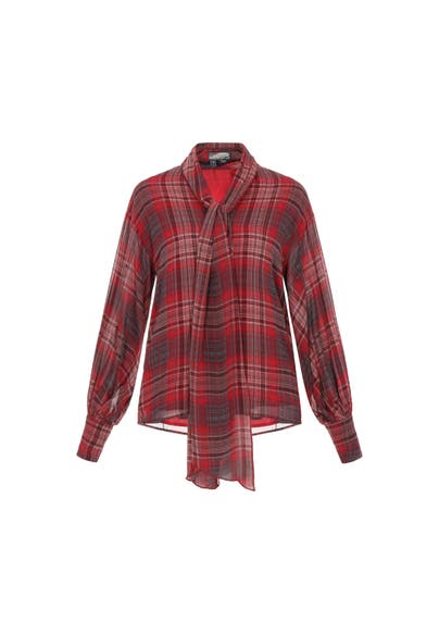 DREIMASTER Blusenshirt red check