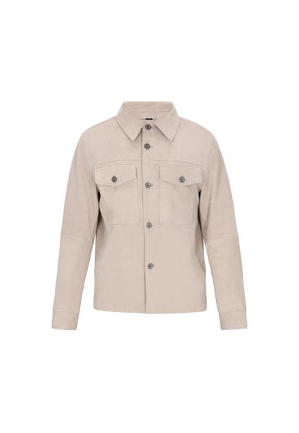 DREIMASTER Lederjacke stone