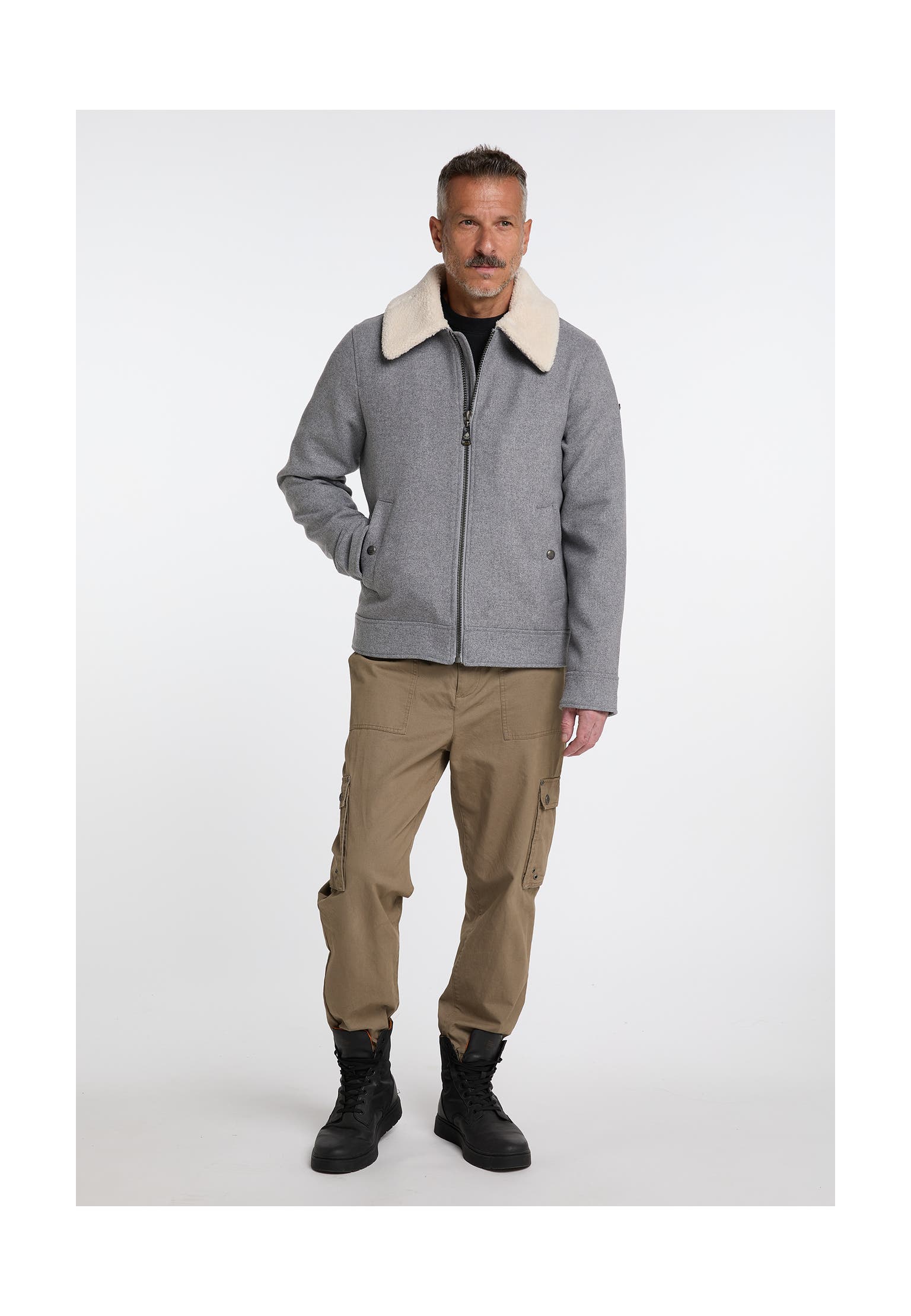 DREIMASTER Übergangsjacke Grau Melange, Bild 1