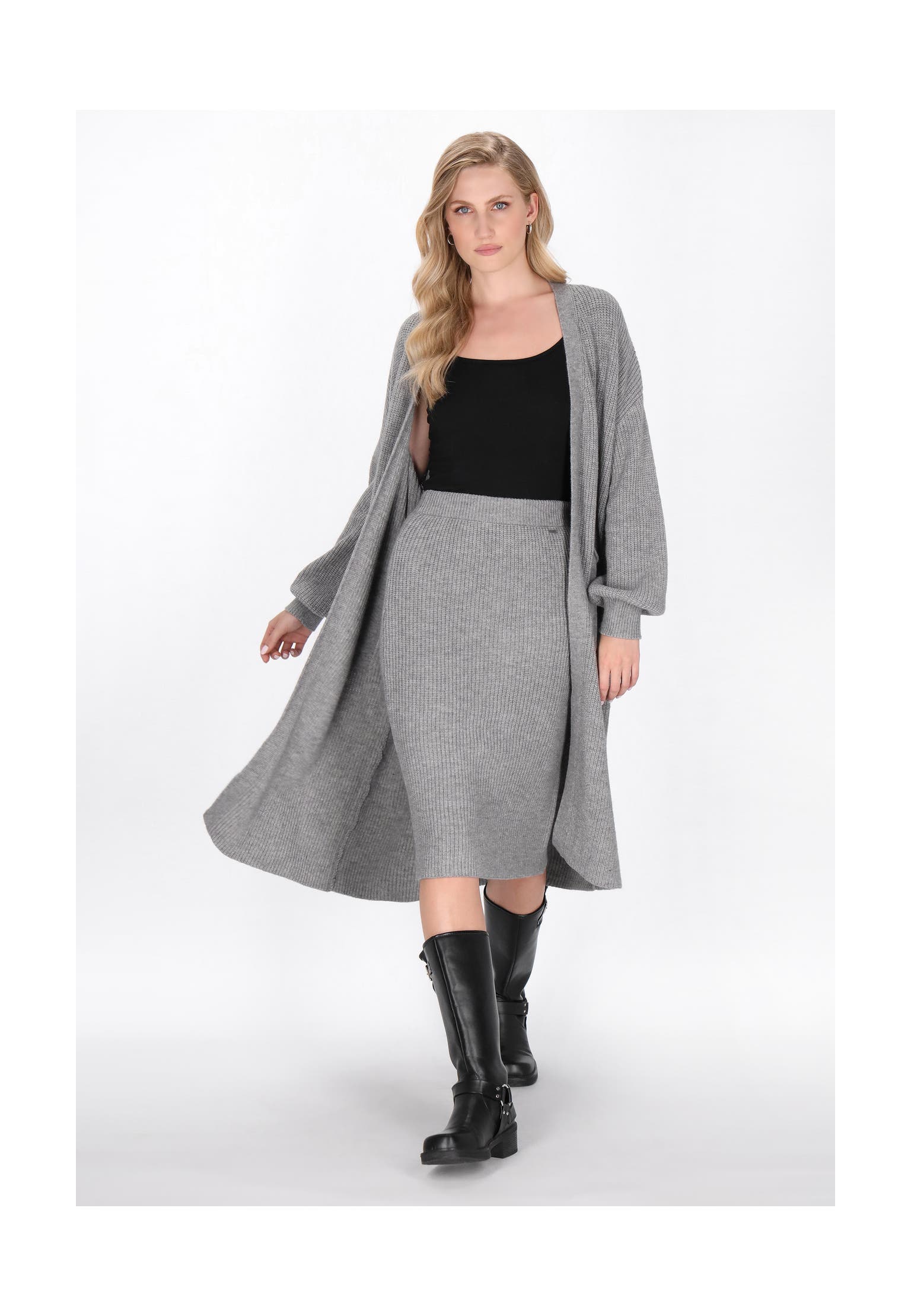 DREIMASTER Strickjacke grey melange, Bild 1