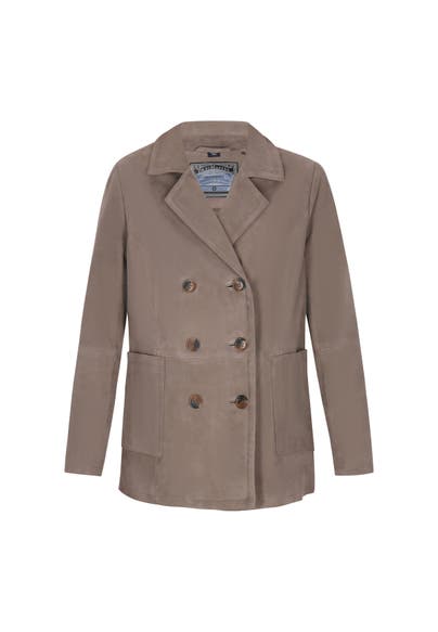 DREIMASTER Lederjacke taupe grey