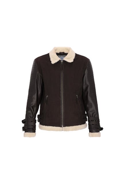 DREIMASTER Lederjacke brown