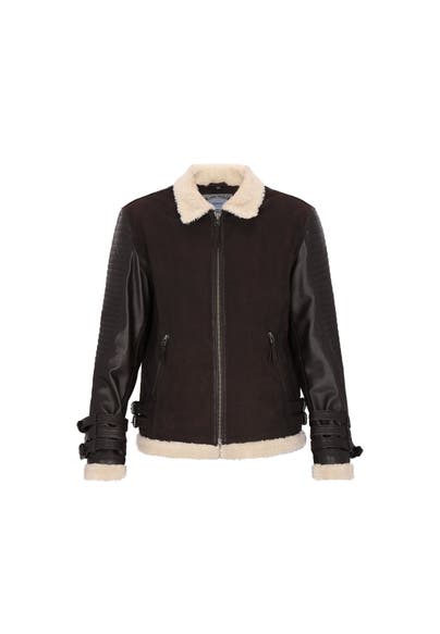 DREIMASTER Lederjacke brown