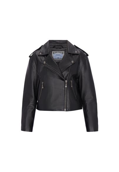 DREIMASTER Lederjacke black