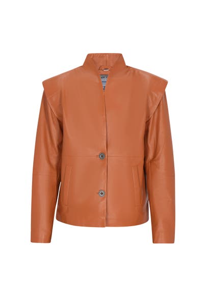 DREIMASTER Lederjacke cognac