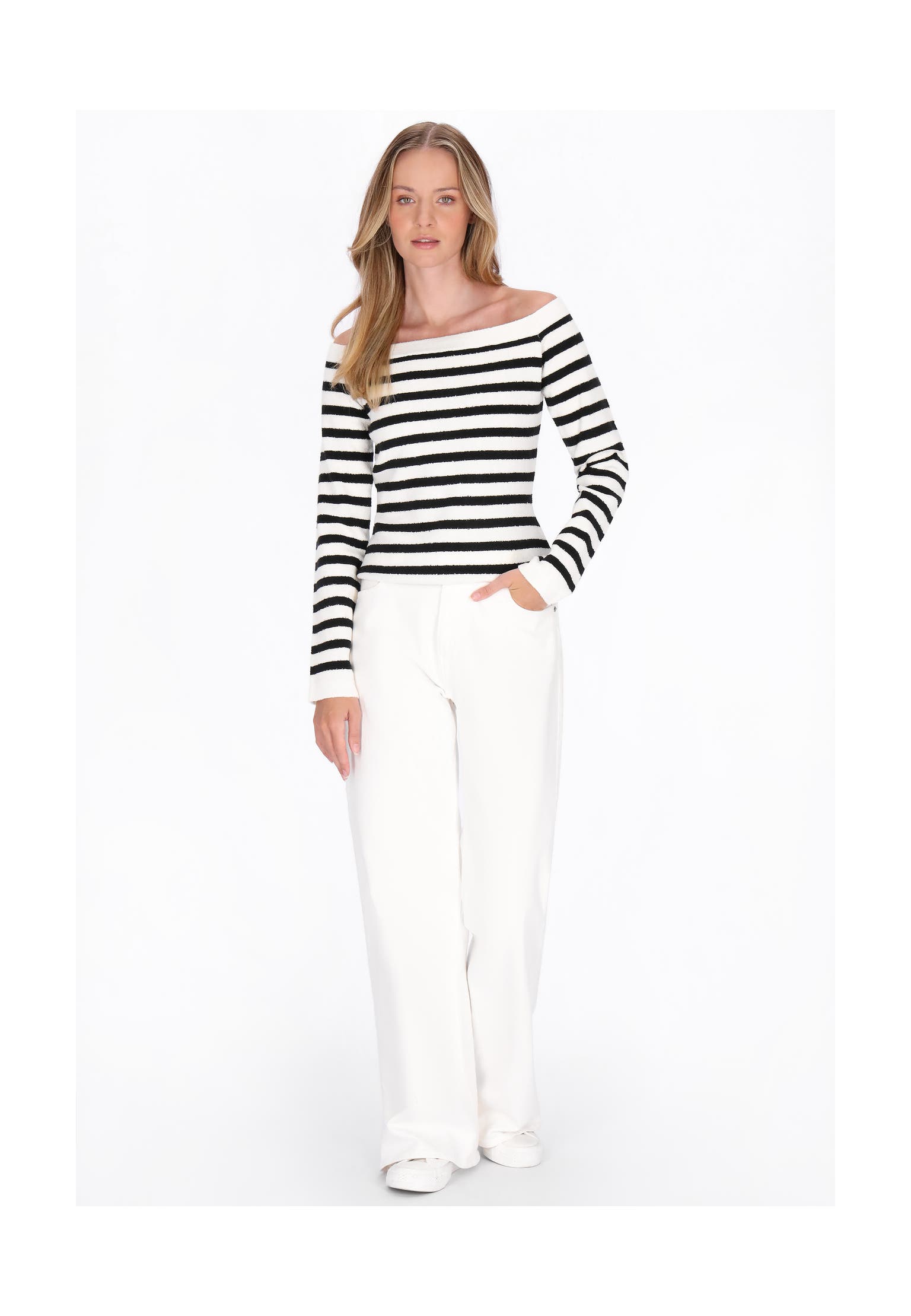 DREIMASTER Pullover offwhite black, Bild 1