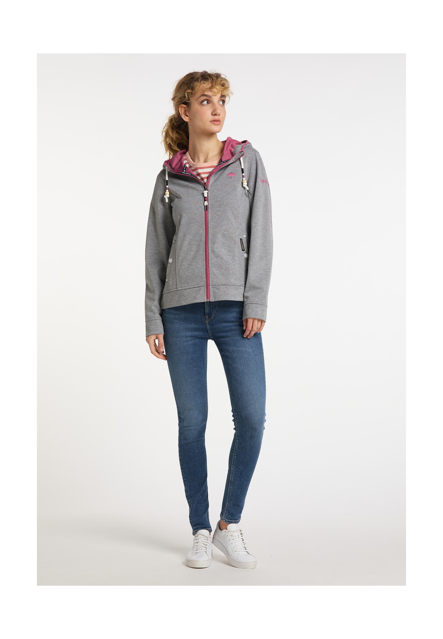 SCHMUDDELWEDDA Übergangsjacke Grau Melange Sorbetrot, Bild 1