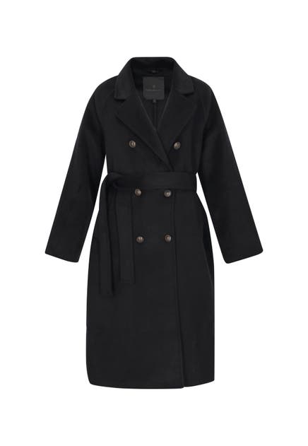 DREIMASTER Wollmantel navy