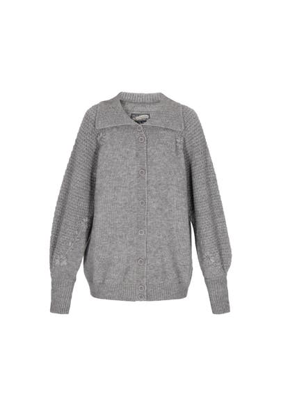 DREIMASTER Strickjacke light grey melange