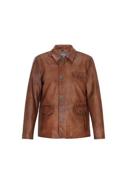 DREIMASTER Lederjacke cognac