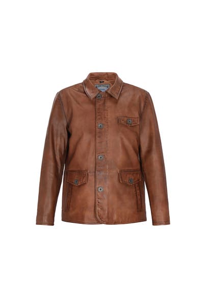 DREIMASTER Lederjacke cognac