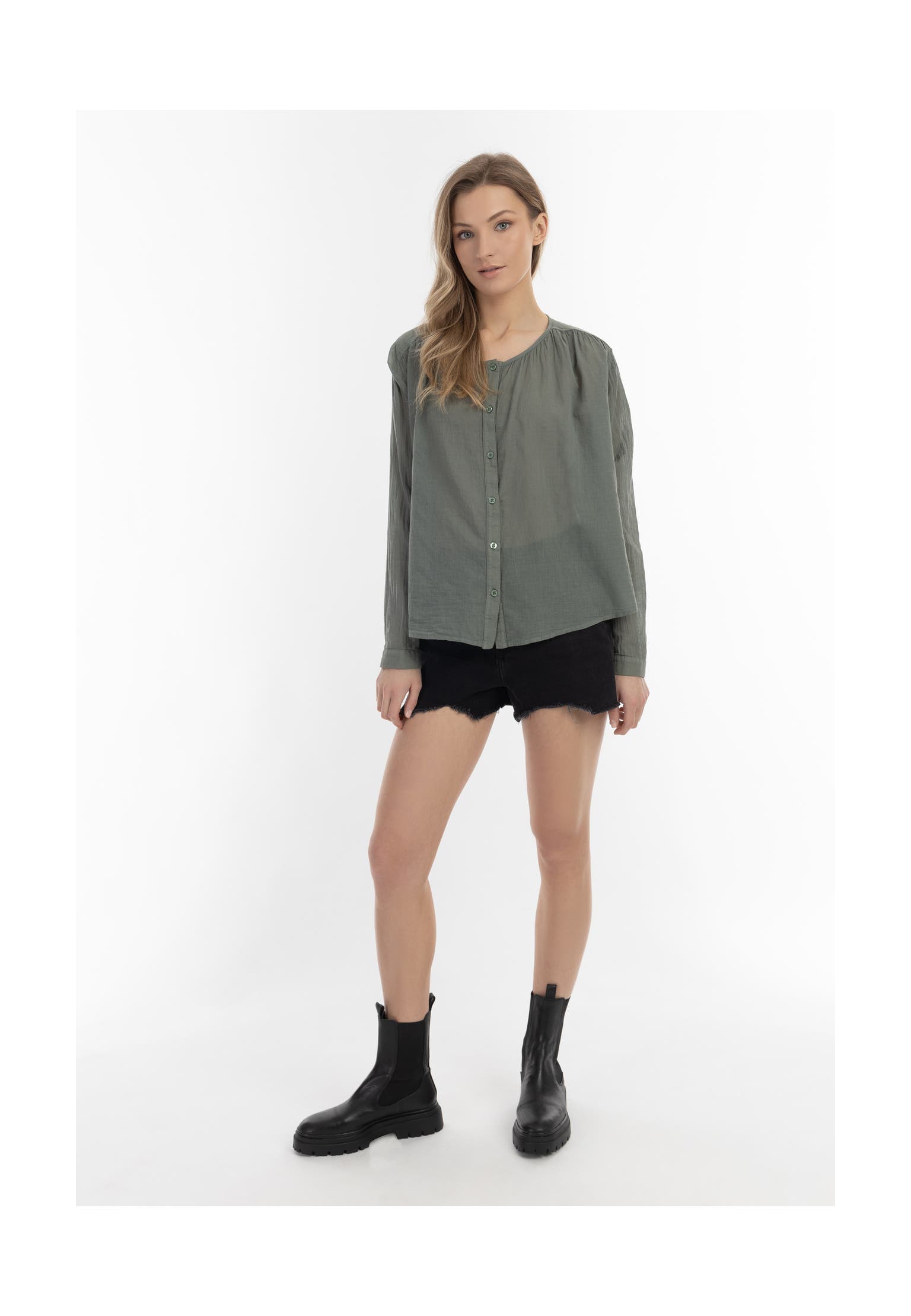 DREIMASTER Casual-Bluse Oliv, Bild 1