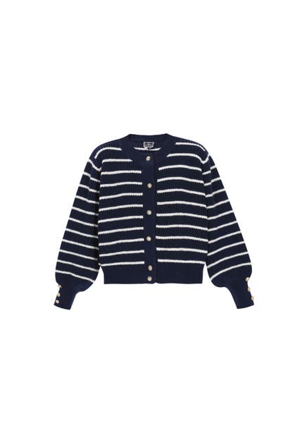 DREIMASTER Strickjacke navy offwhite