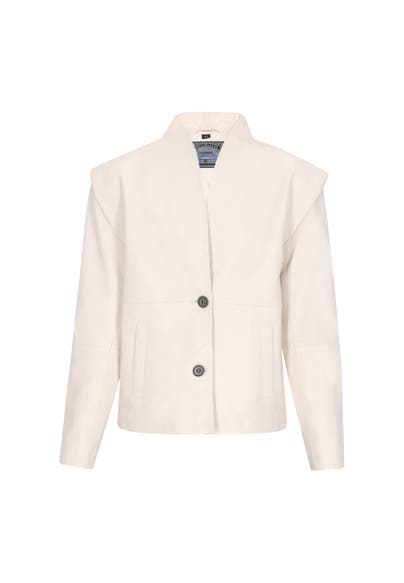 DREIMASTER Lederjacke white