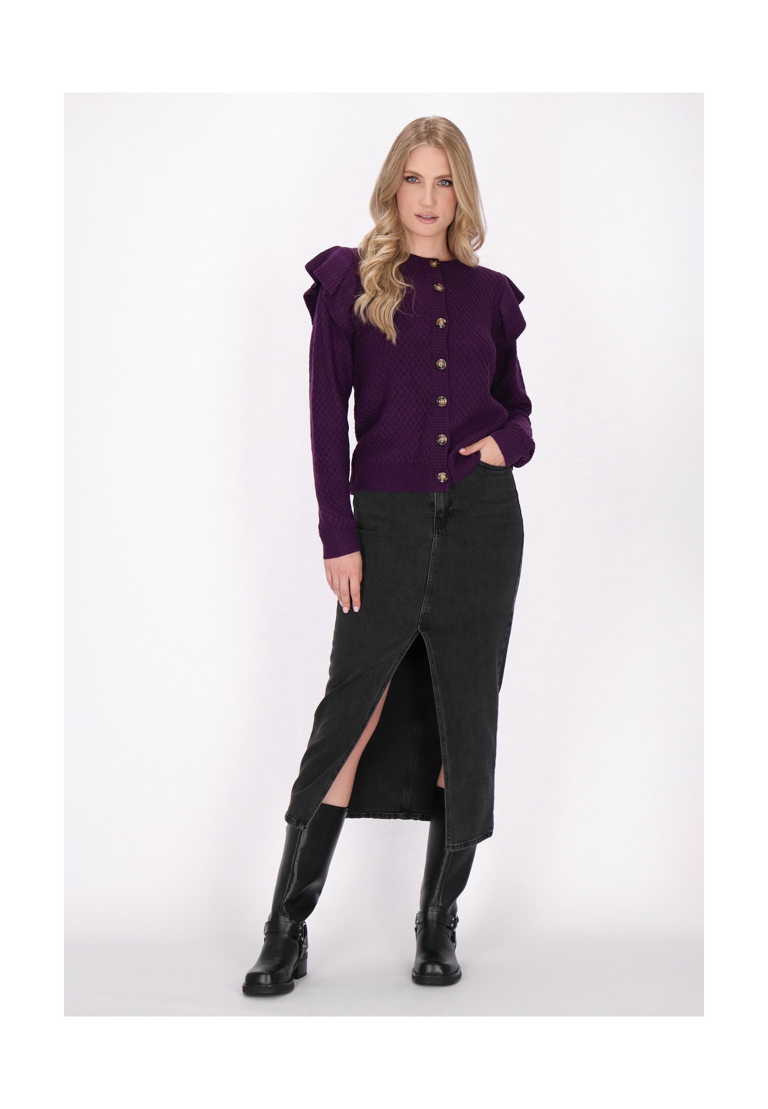 DREIMASTER Strickjacke Lila, Bild 1