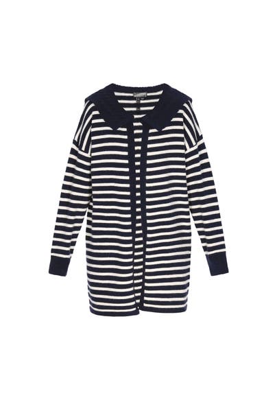 DREIMASTER Strickjacke navy offwhite
