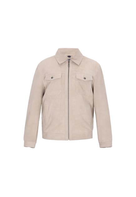 DREIMASTER Lederjacke stone