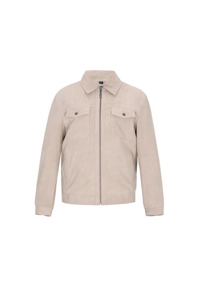 DREIMASTER Lederjacke stone