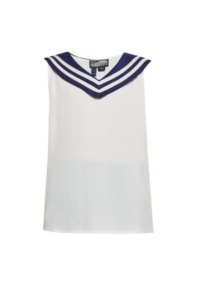 DREIMASTER Bluse Wollweiss