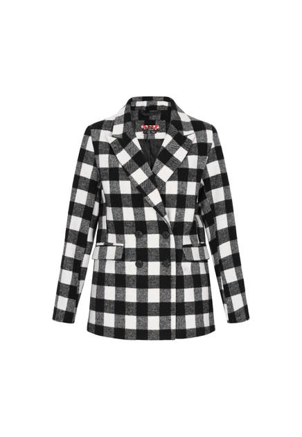 MYMO Blazer black white check