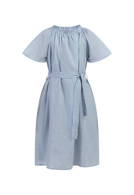 DREIMASTER Kleid Hellblaue Dünne Streifen