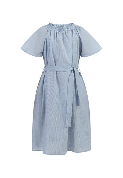 DREIMASTER Kleid Hellblaue Dünne Streifen