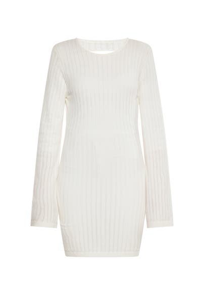 MYMO Casual-Kleid Wollweiss