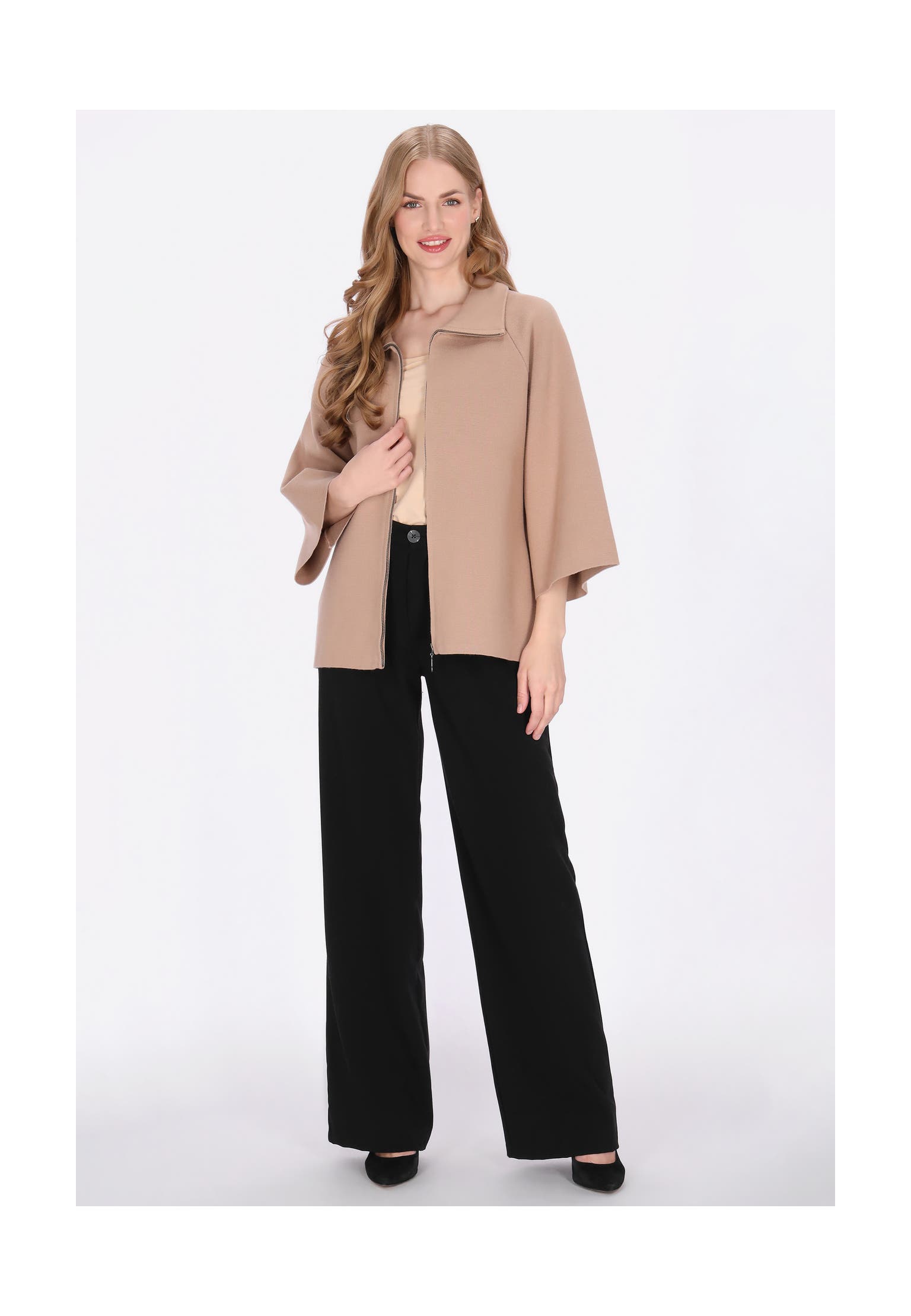 DREIMASTER Strickjacke taupe, Bild 1