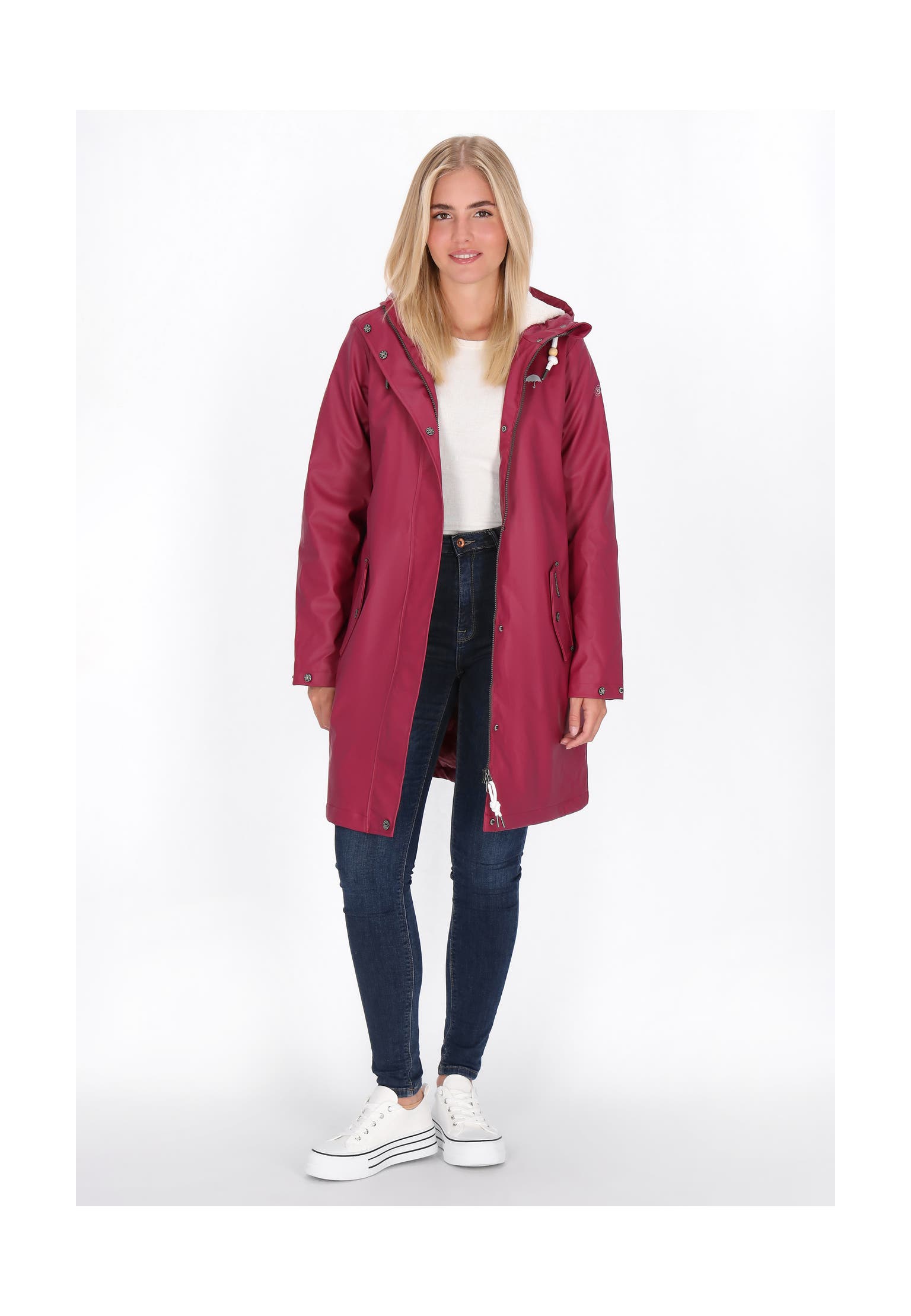 SCHMUDDELWEDDA Regenjacke wine red, Bild 1