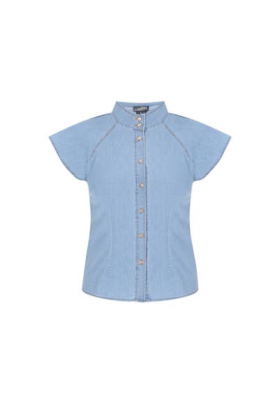DREIMASTER Casual-Bluse light blue denim