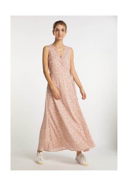 DREIMASTER Maxikleid Rosa Wollweiss