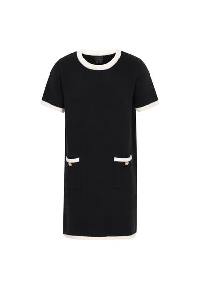 DREIMASTER Casual-Kleid black offwhite