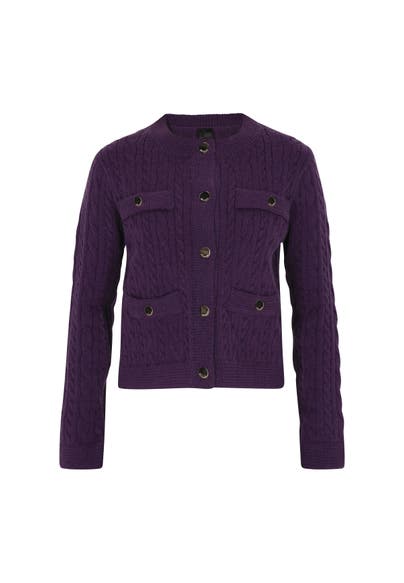 DREIMASTER Strickjacke Lila