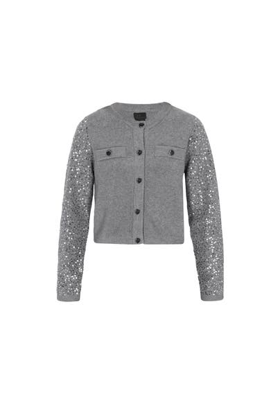 DREIMASTER Strickjacke grey melange