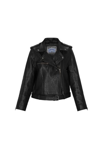 DREIMASTER Lederjacke black