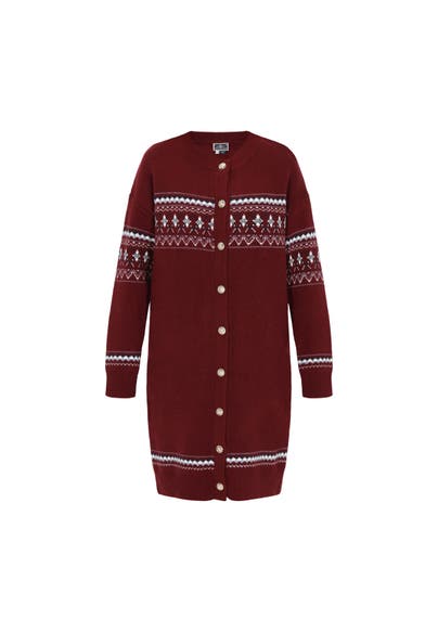 DREIMASTER Strickjacke burgundy