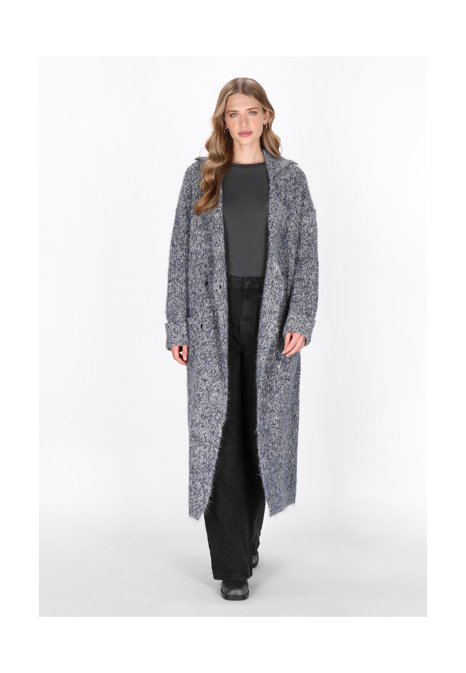 DREIMASTER Strickjacke navy melange, Bild 1