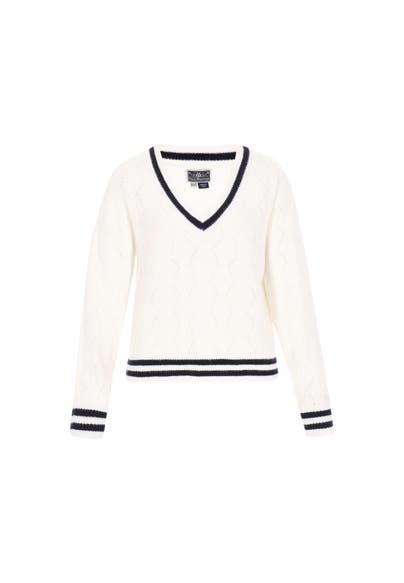 DREIMASTER Pullover offwhite navy