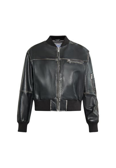 DREIMASTER Lederjacke Schwarz