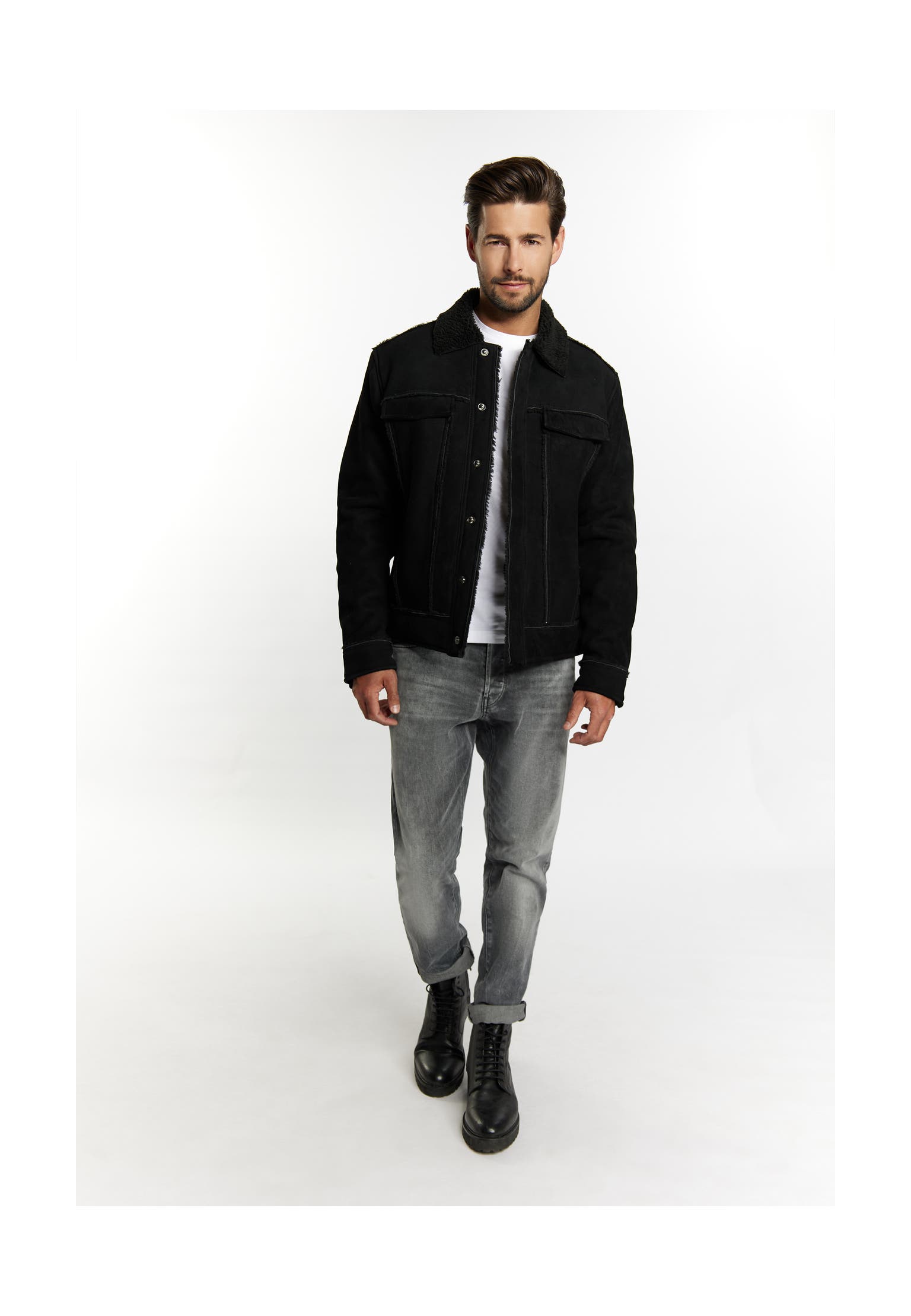 DREIMASTER Lederjacke Schwarz, Bild 1